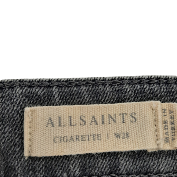 Allsaints Cigarette Ripped Knee Skinny Jeans Mens Size 28 - Picture 5 of 6